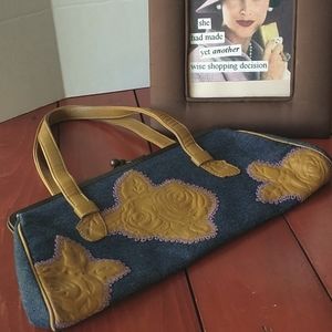 Jamin Puech Paris Denim/Camel Bag